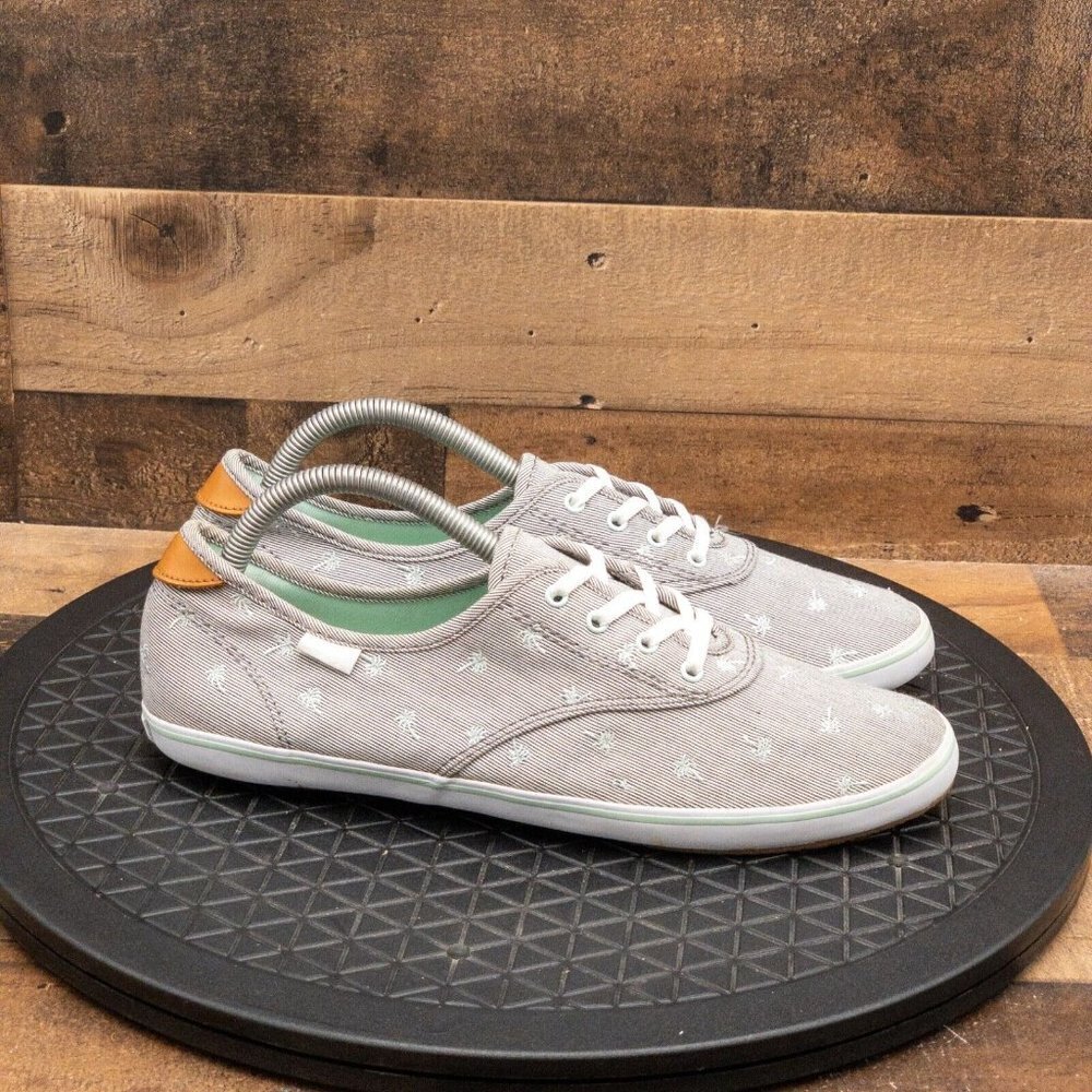 VANS AUTHENTIC WOMENS ATHLETIC SHOES CORDUROY PALM TREES PRINT LOW SIZE 10 - Picture 9 of 9